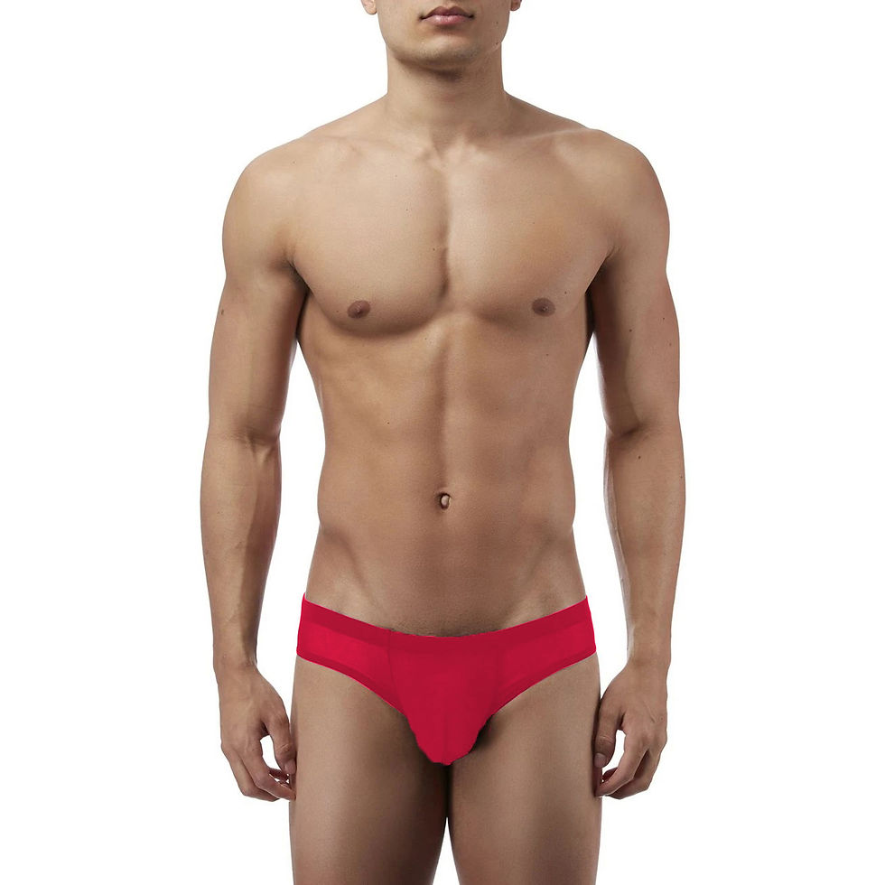 Minijatura: Men's Black and Red Power Net Free Size Brief Underwear