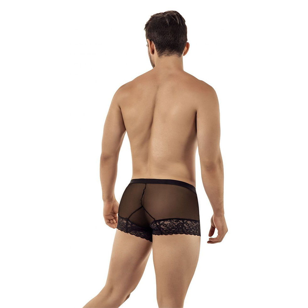 Thumbnail: Men's Power Net + Lycra Lace Free Size Boxer Underwear (Multicolor)