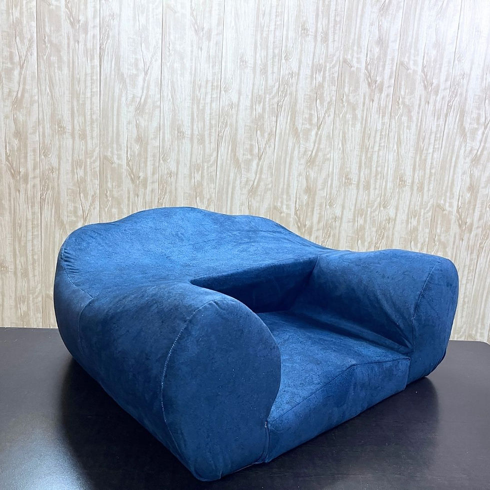 Thumbnail: Luvottica Blue Fabric Dhyanam Seat - Meditation Seat- Yoga Cushion