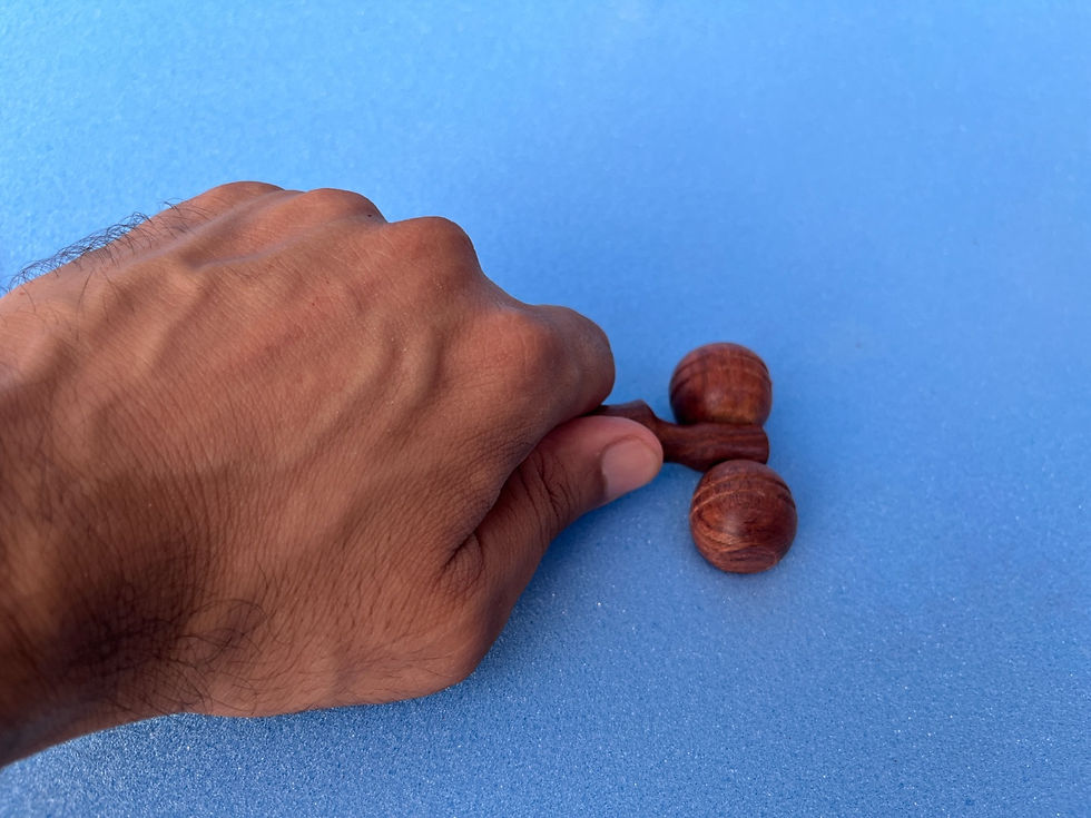 Thumbnail: Wooden Acupressure Massager with Two Balls (Small Size) – Targeted Relief