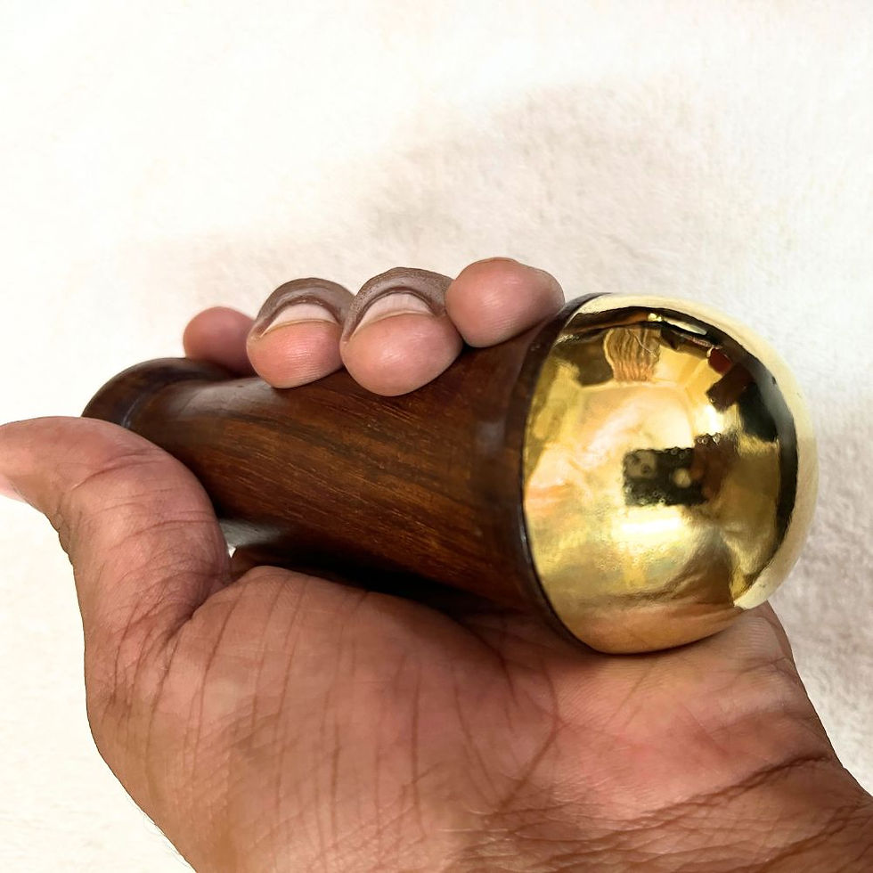 Thumbnail: Small Kansa Wand Massager – Ayurvedic Bronze Face & Body Massage Tool