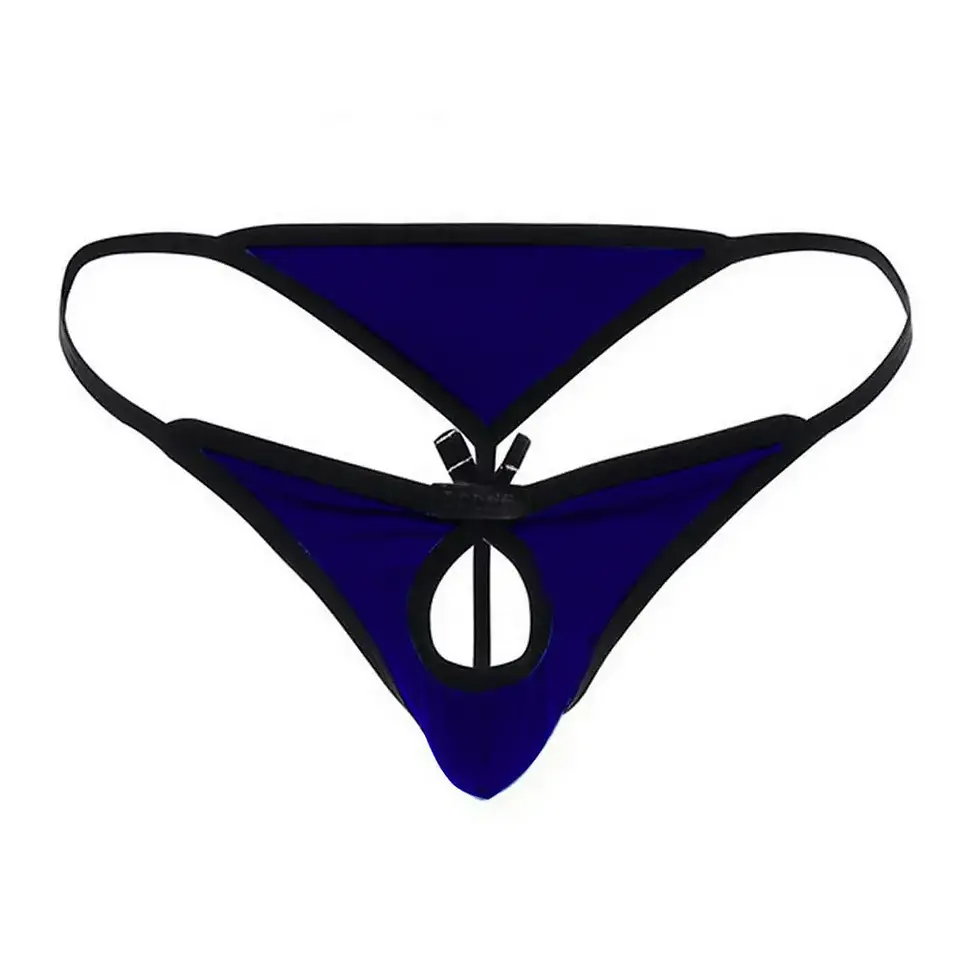 Miniatura: Men's Red and Royal Blue Microfiber Free Size Thong Underwear