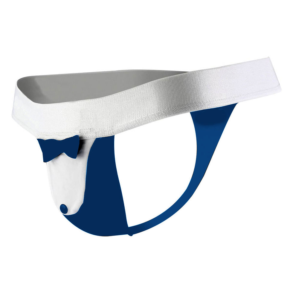 Thumbnail: Microfiber Free Size Costume Underwear (Black & Royal Blue)