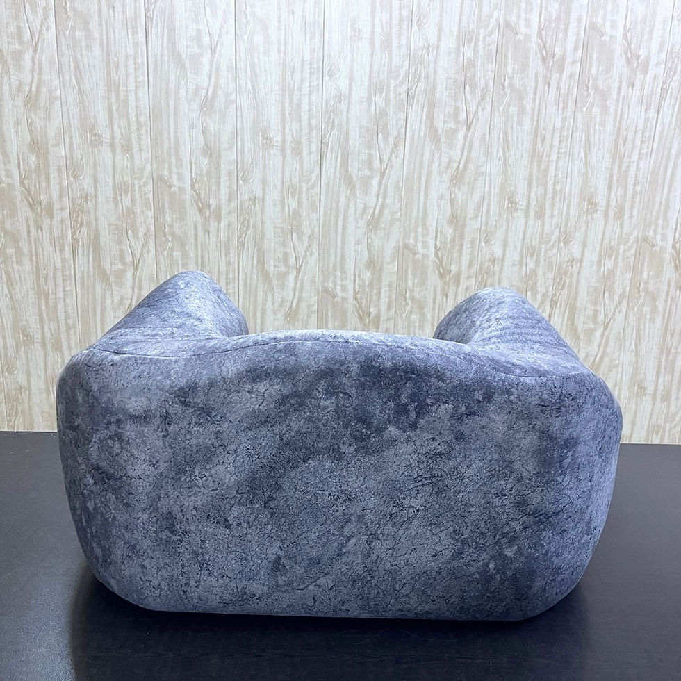 Thumbnail: Grey Fabric Dhyanam Seat - Meditation Seat- Yoga Cushion