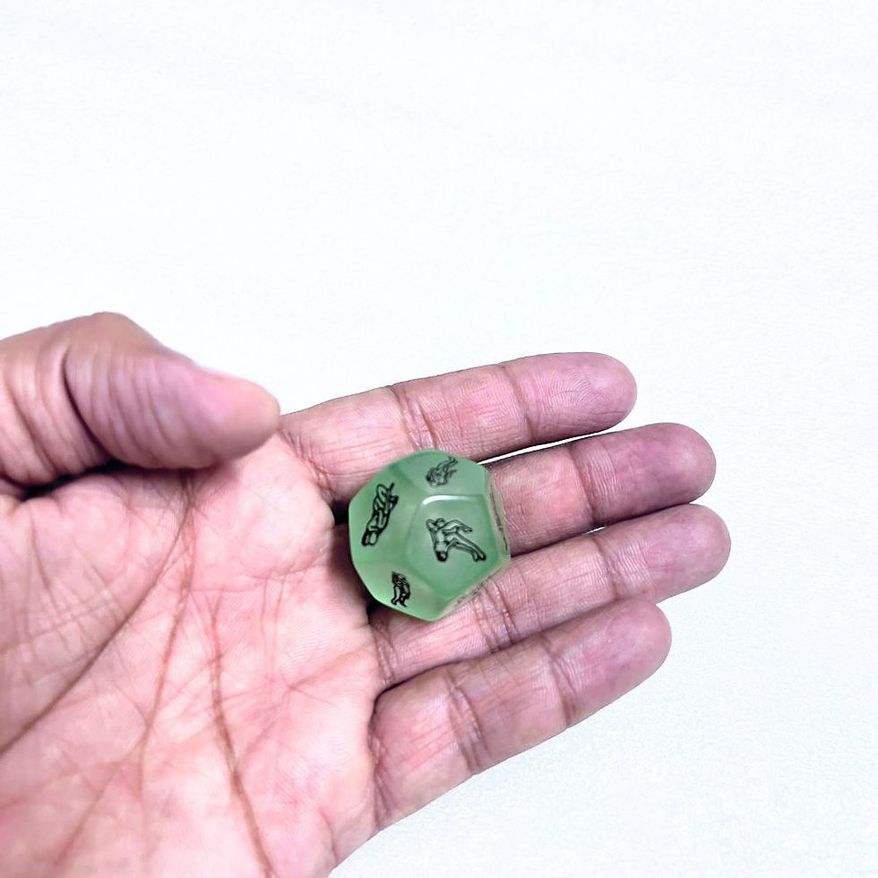 Miniature : Night Luminous 12-Sided Exotic Love Dice – Glow in the Dark Position Game for Co