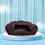 Thumbnail: Luvottica Brown Fabric Dhyanam Seat - Meditation Seat- Yoga Cushion