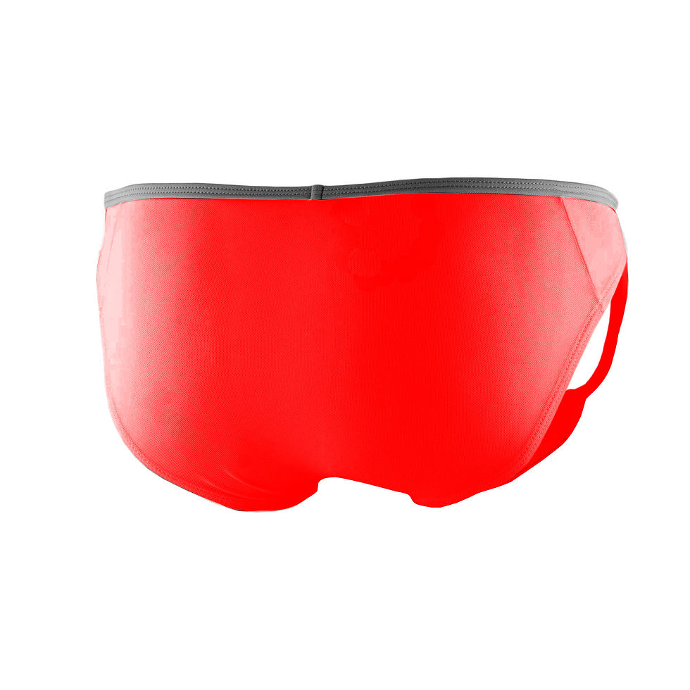 Thumbnail: Power Net Free Size Bikini Underwear (Black, Red & White)
