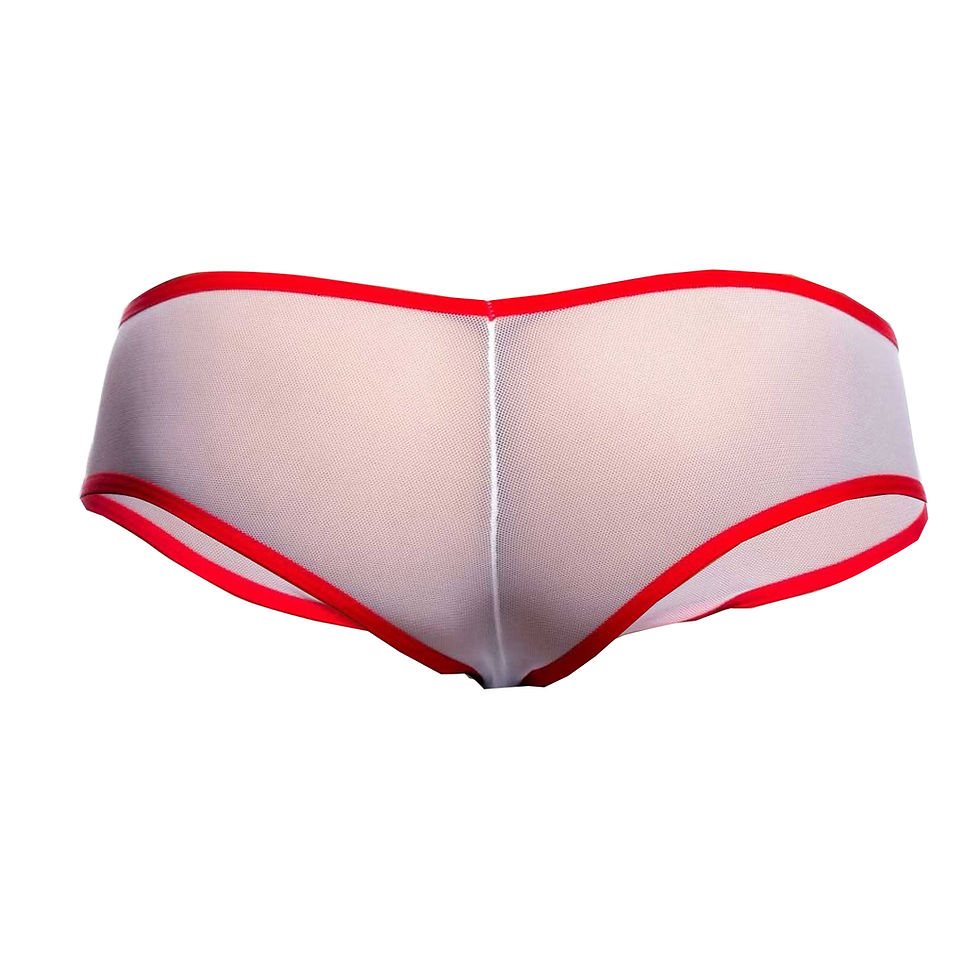 Thumbnail: Men's Black and White Power Net Free Size Bikini Underwear