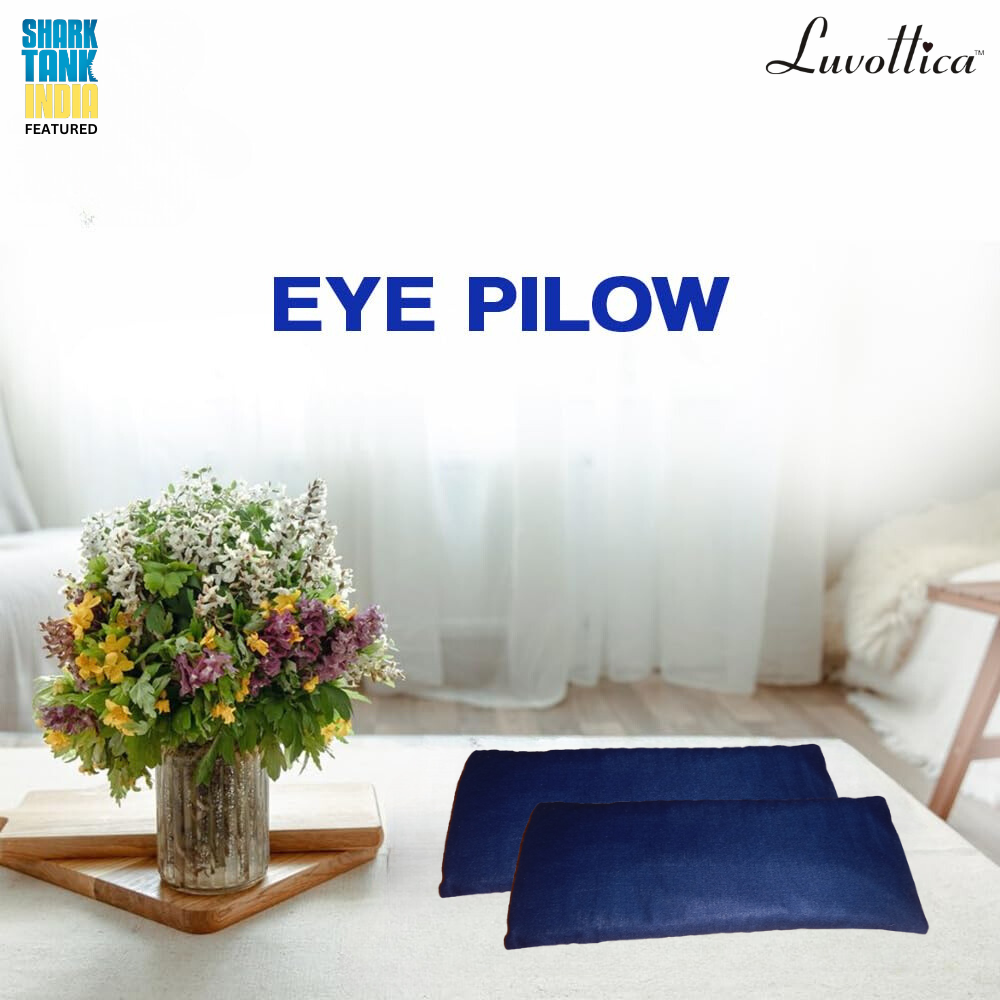 Yoga Eye Pillow, enriched with Lavender & Flax Seeds |  Cotton Fabric