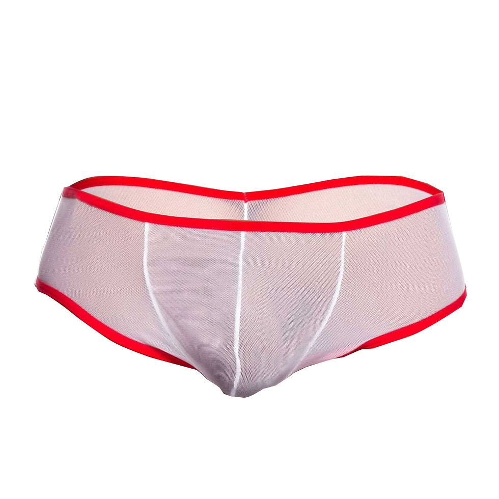 Thumbnail: Men's Black and White Power Net Free Size Bikini Underwear