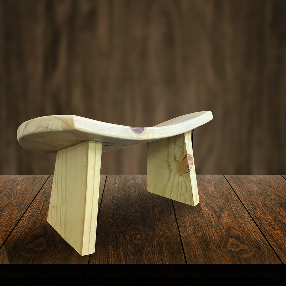Thumbnail: Meditation Wooden Stool/Bench/Curved Bench provides steady and firm support
