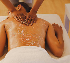 Relaxing facial massage treatment