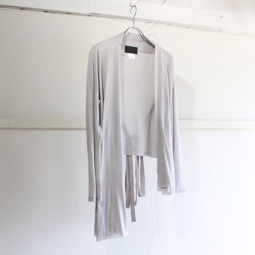 サムネイル： you ozeki stand collar string cardigan l.gray