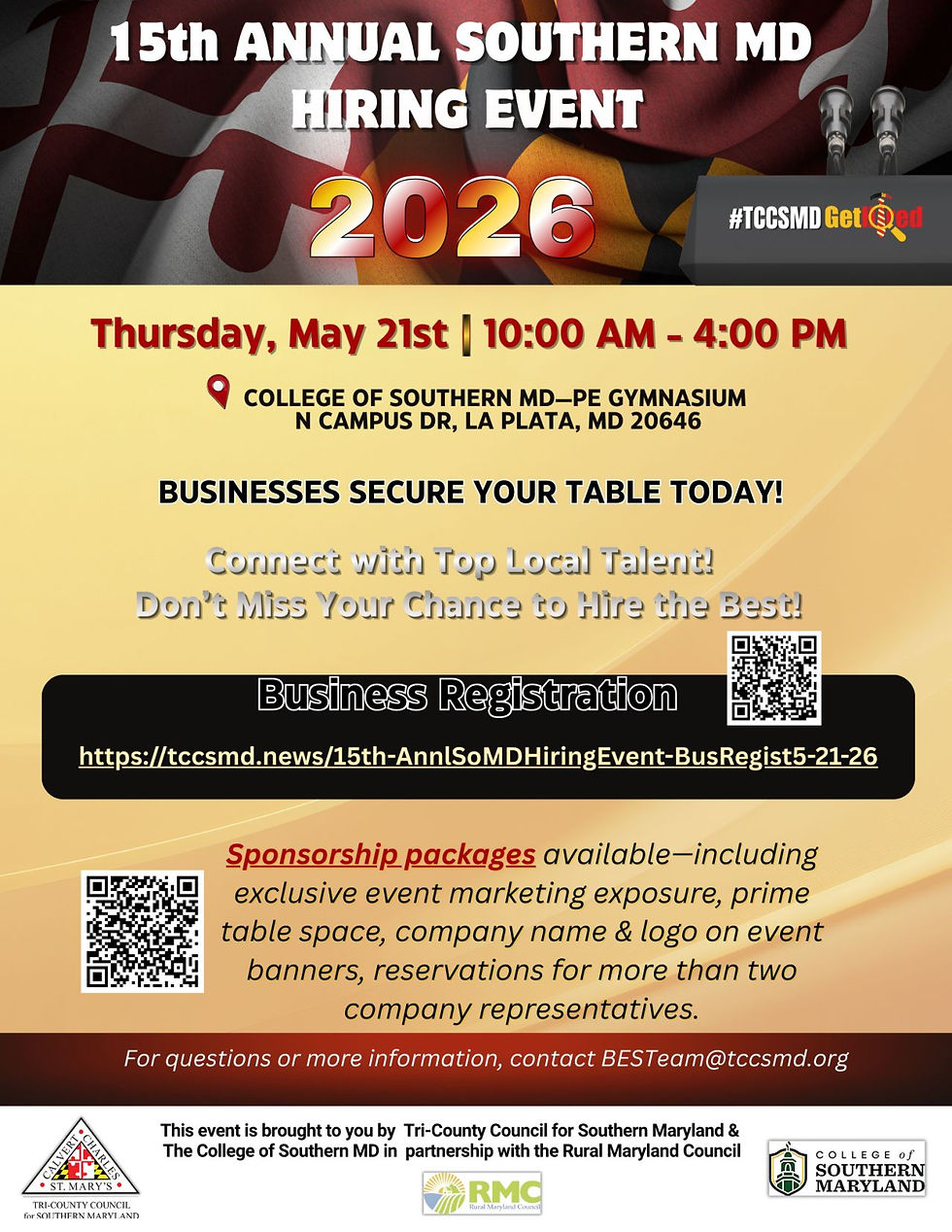 15th Annual Southern MD Hiring Event