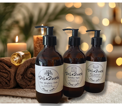 De La Zouch Hand Wash. Ashby Spa, The Mighty Oak and Marmalade Sandwich
