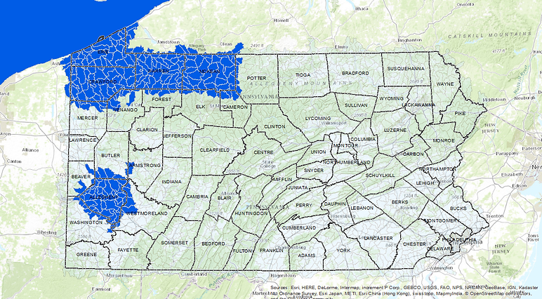 Pennsylvania iMapInvasives, invasive here but not there, Big water crayfish, Cambarus robustus