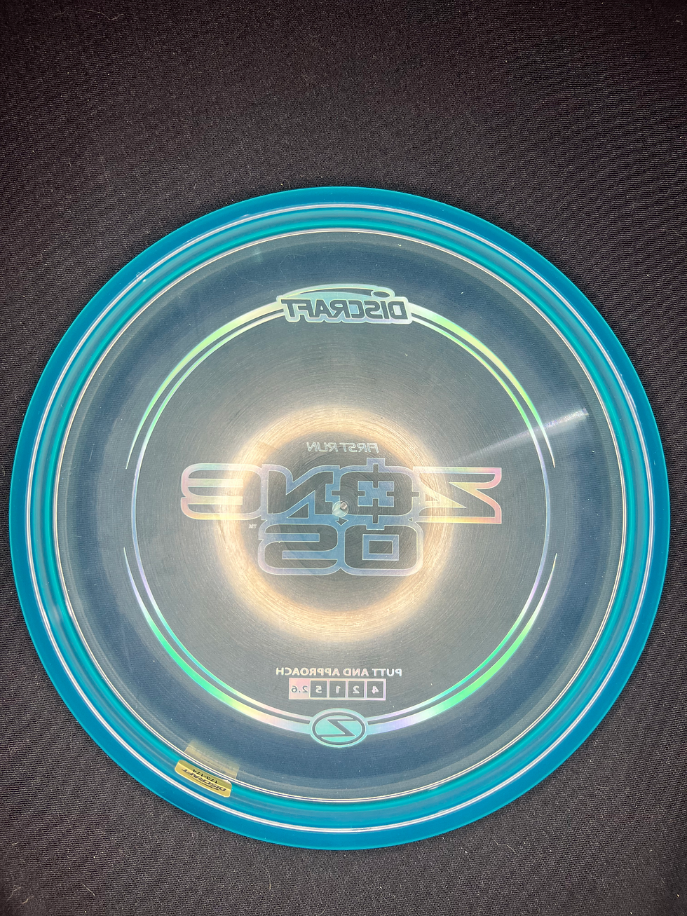 Thumbnail: Max Weight First Run Discraft Zone OS- Laser Blue w/ Oil Slick Stamp