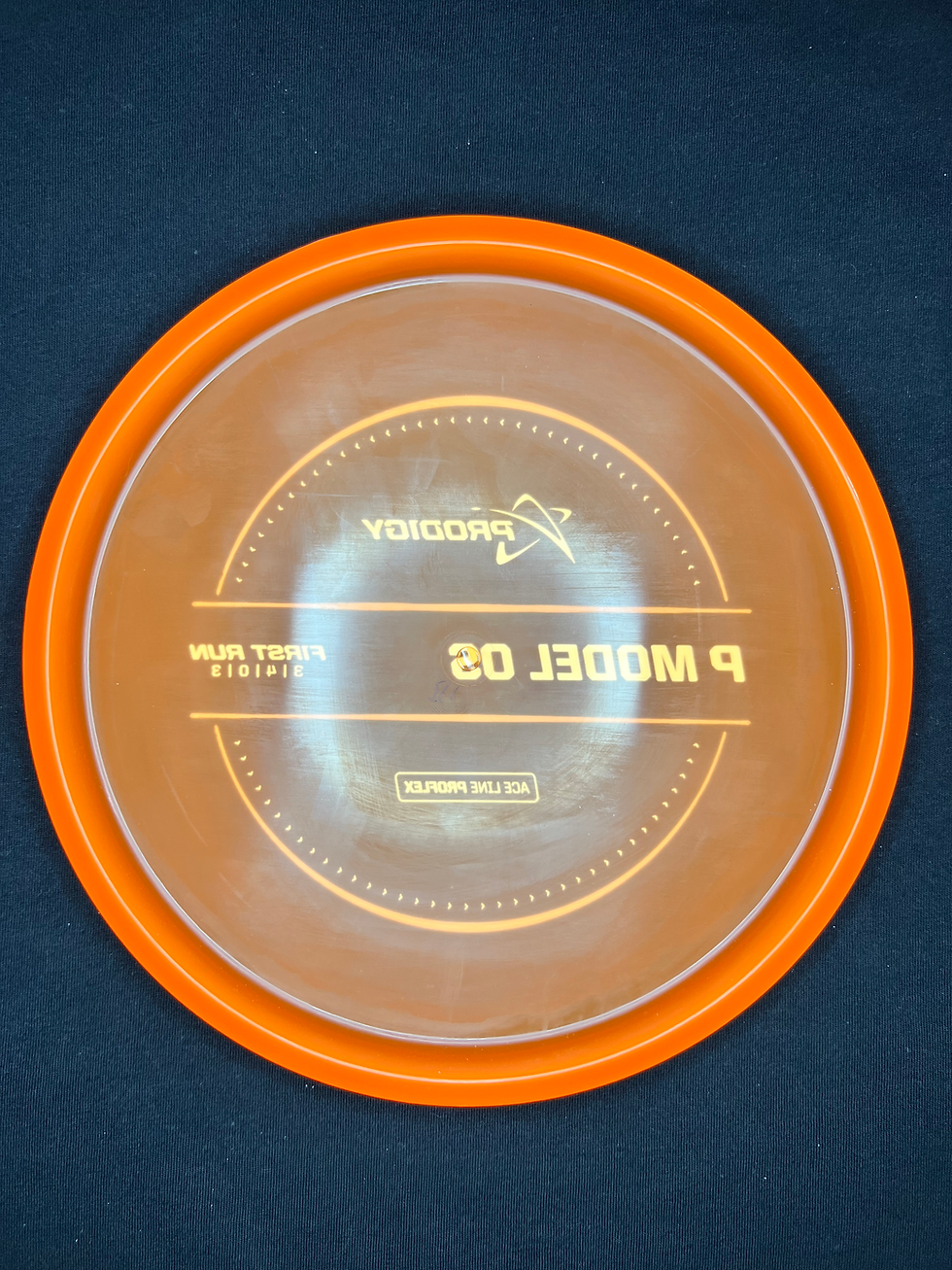 Thumbnail: 175g Prodigy P Model OS First Run -Blaze Orange w/ White and Purple Stam