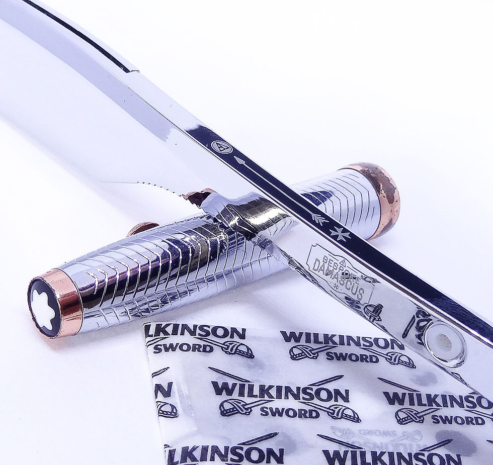 Thumbnail: Walnut burl / Woolly Mammoth Kamisori Razor