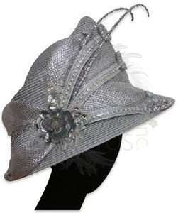Silver Bloom Crown Church Hat