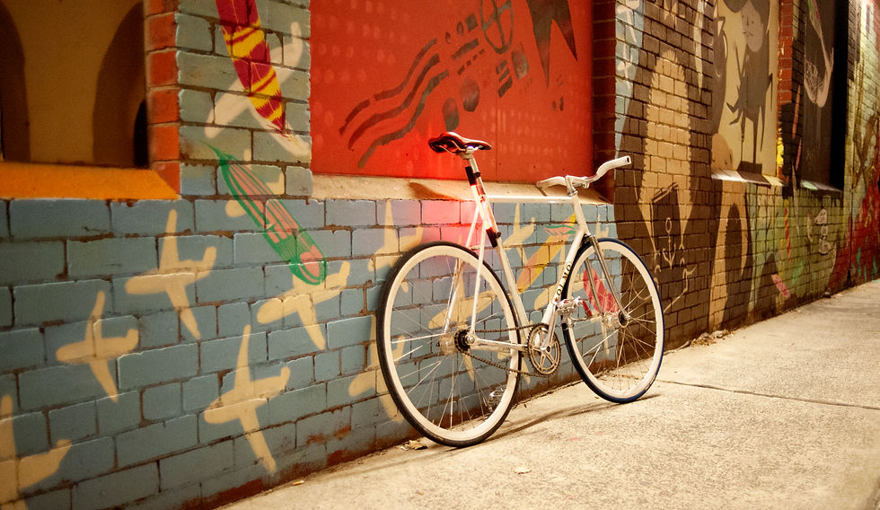 Fibre Flare Bike Light - On Bicycle