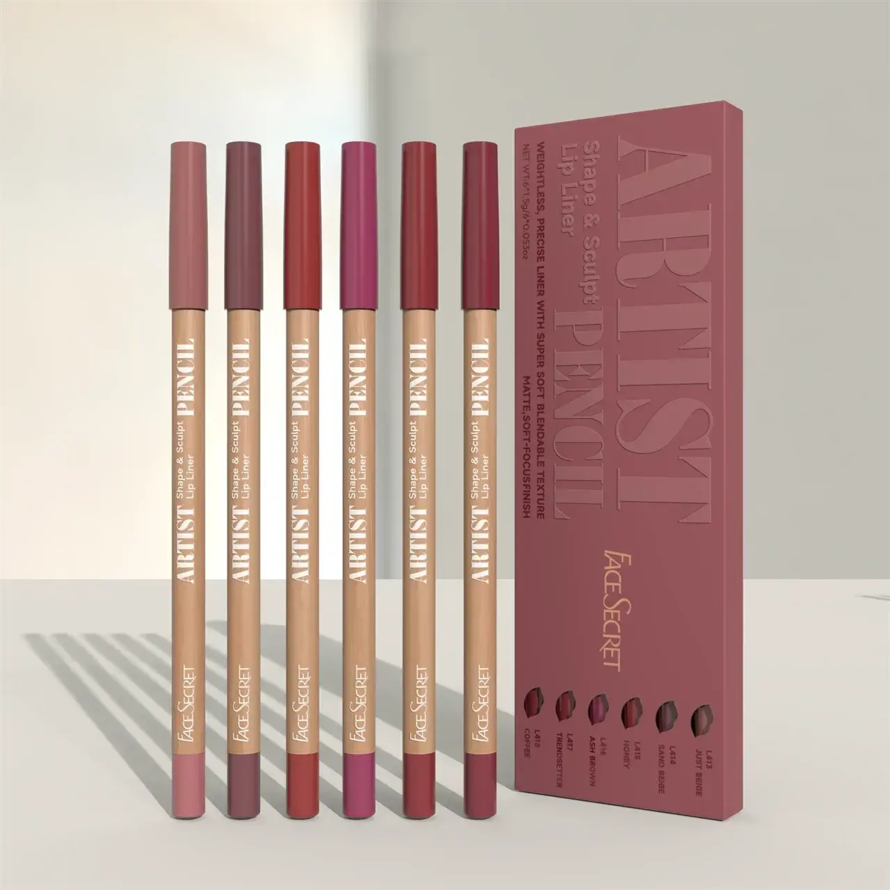 6pcs/set Lip Liner Pen 6 Colors Waterproof And Sweat-proof Not Easy To Fade Non-