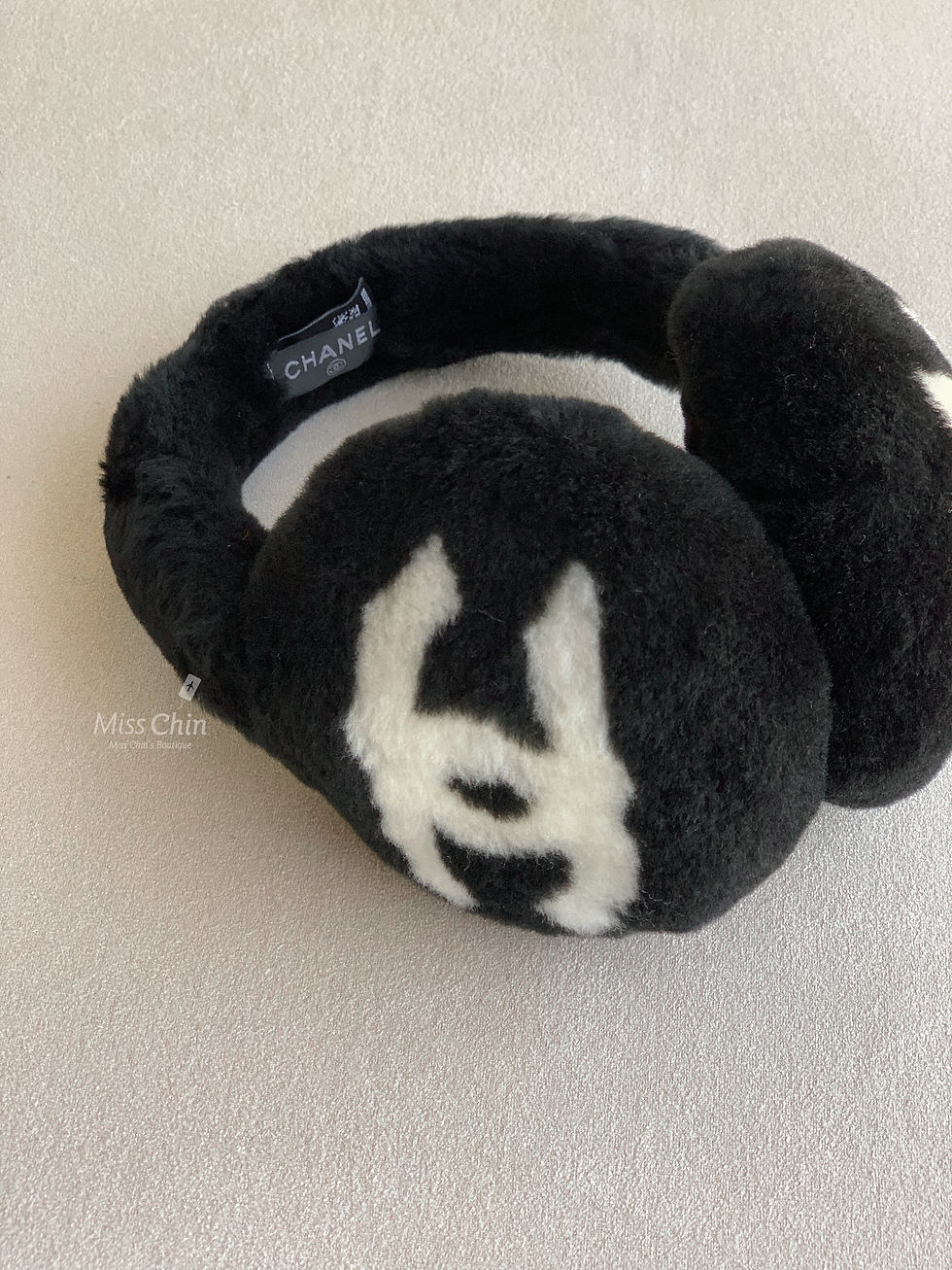 縮圖：Chanel 羊毛耳罩 - 黑色