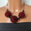 Miniatiūra: ELEGANT RED BLACK HANDMADE  NECKLACE