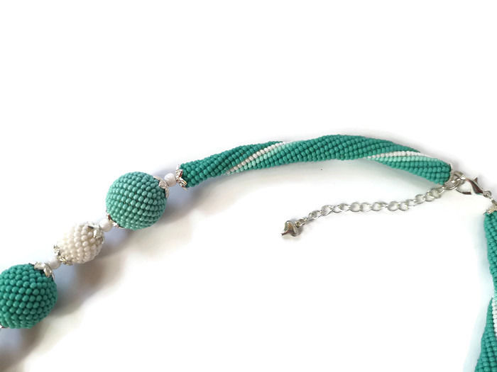 Thumbnail: WATERCOLOR SUMMER BEADED NECKLACE