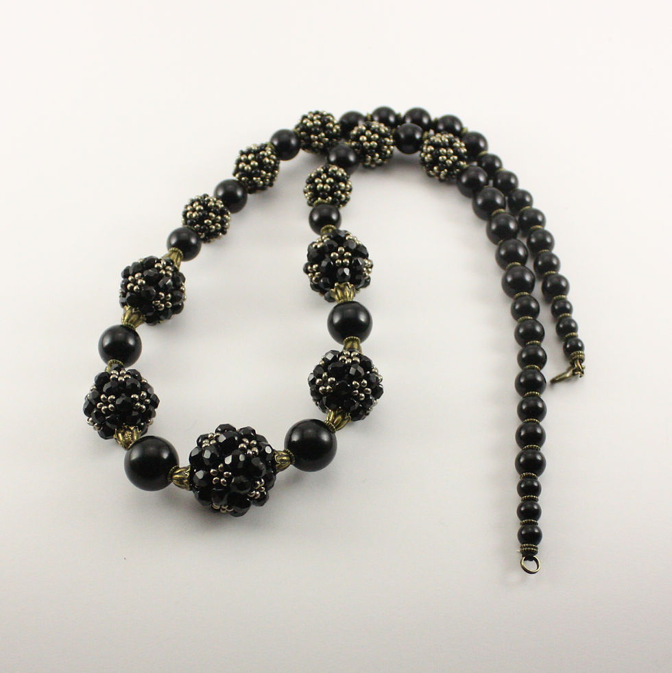 Miniatiūra: HANDCRAFTS BLACK NECKLACE