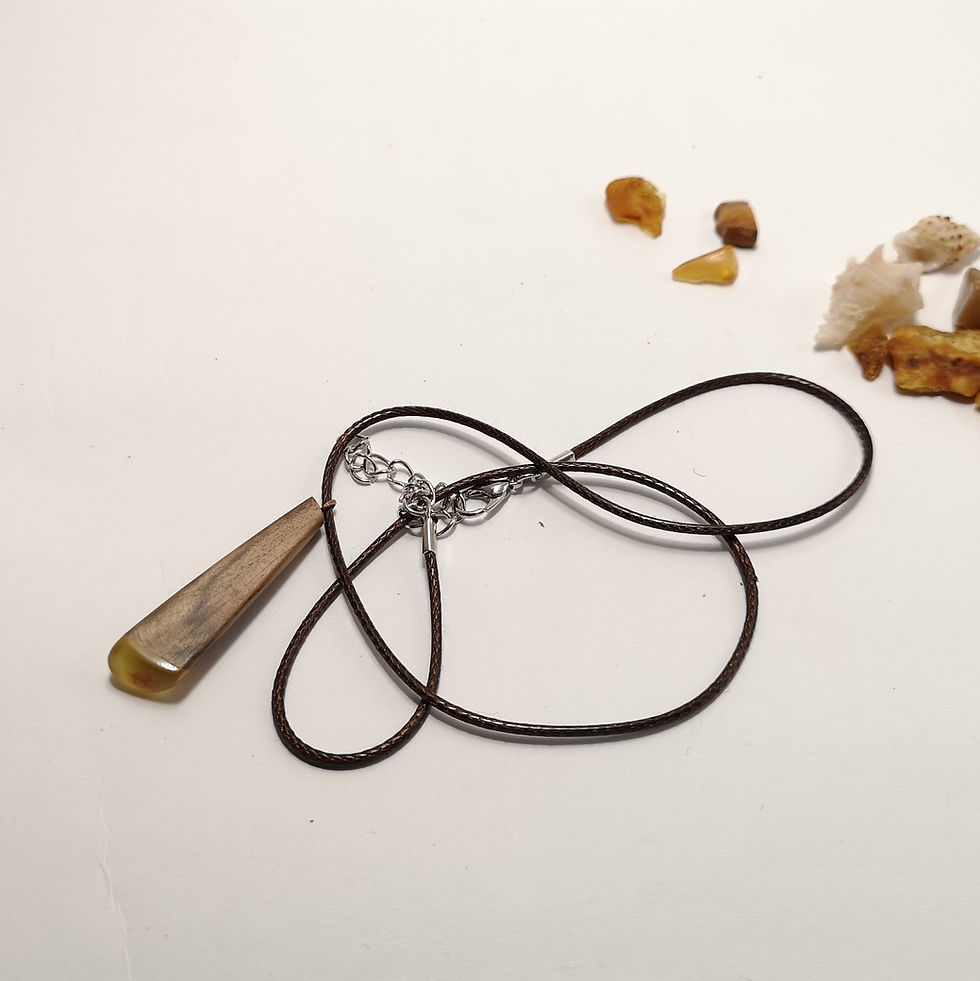 Thumbnail: HANDCRAFTED PENDANT FROM AMBER AND WOOD