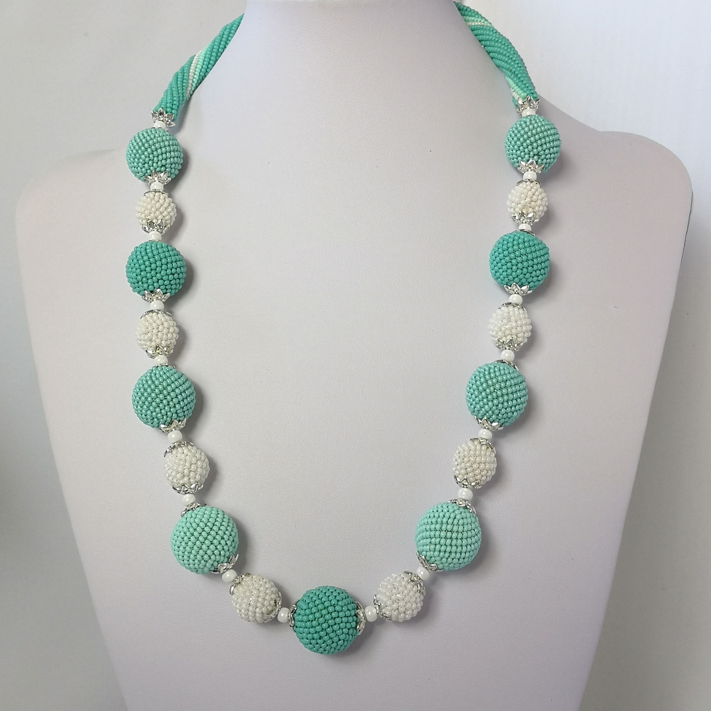 WATERCOLOR SUMMER BEADED NECKLACE