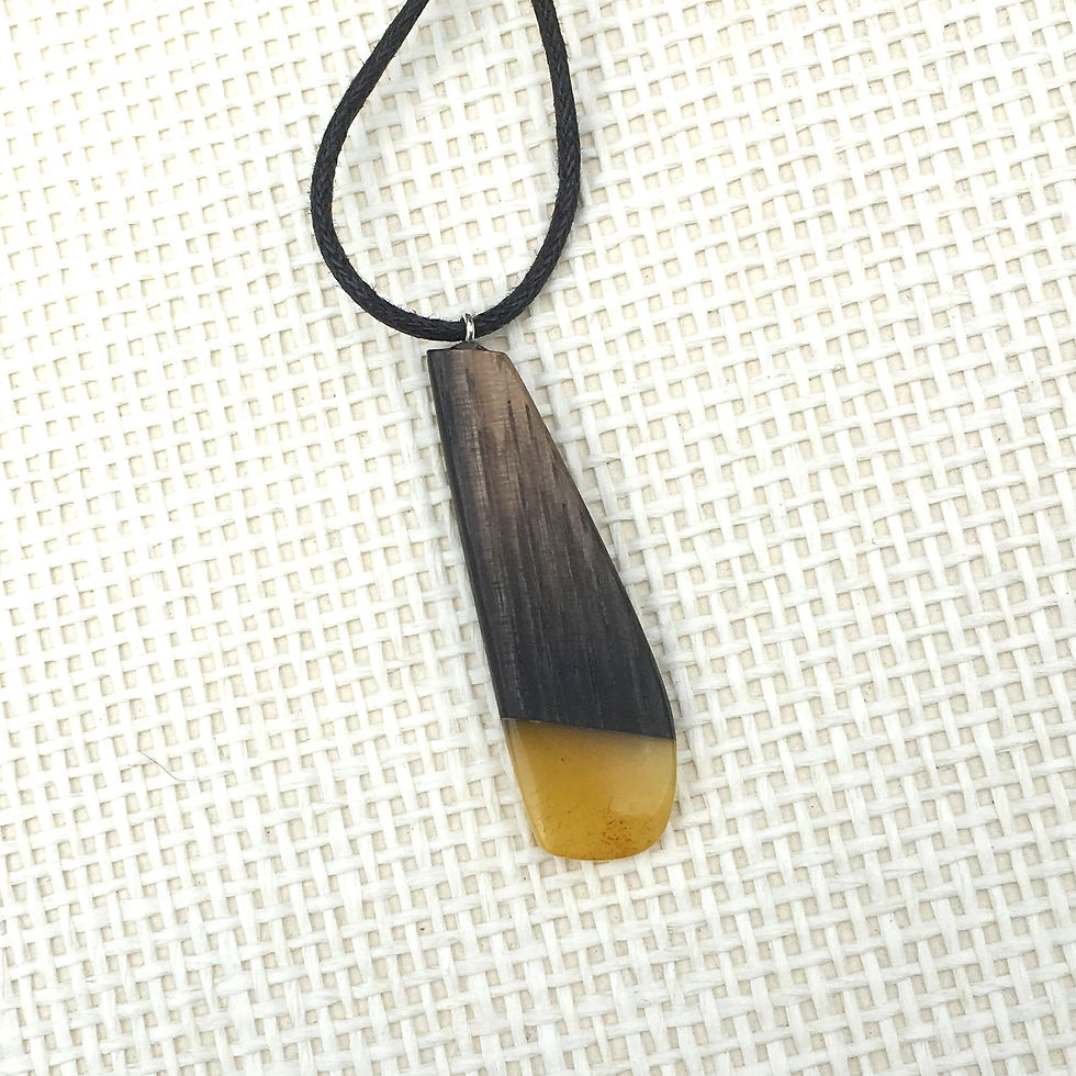 Thumbnail: Romantic pendant wooden Baltic amber