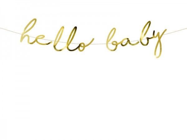 Miniaturbild: babyBOX 24 / "Kleiner Prinz" mit Papiergirlande "hello Baby" in Gold