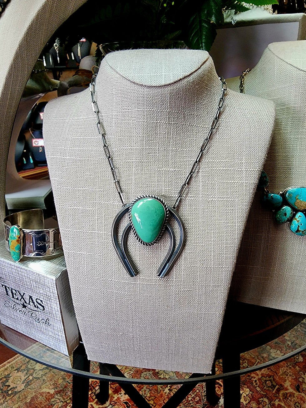 Sterling Silver Turquoise Naja Necklace