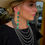 Thumbnail: Sterling Silver 5-Drop Royston Turquoise “Statement”Earrings