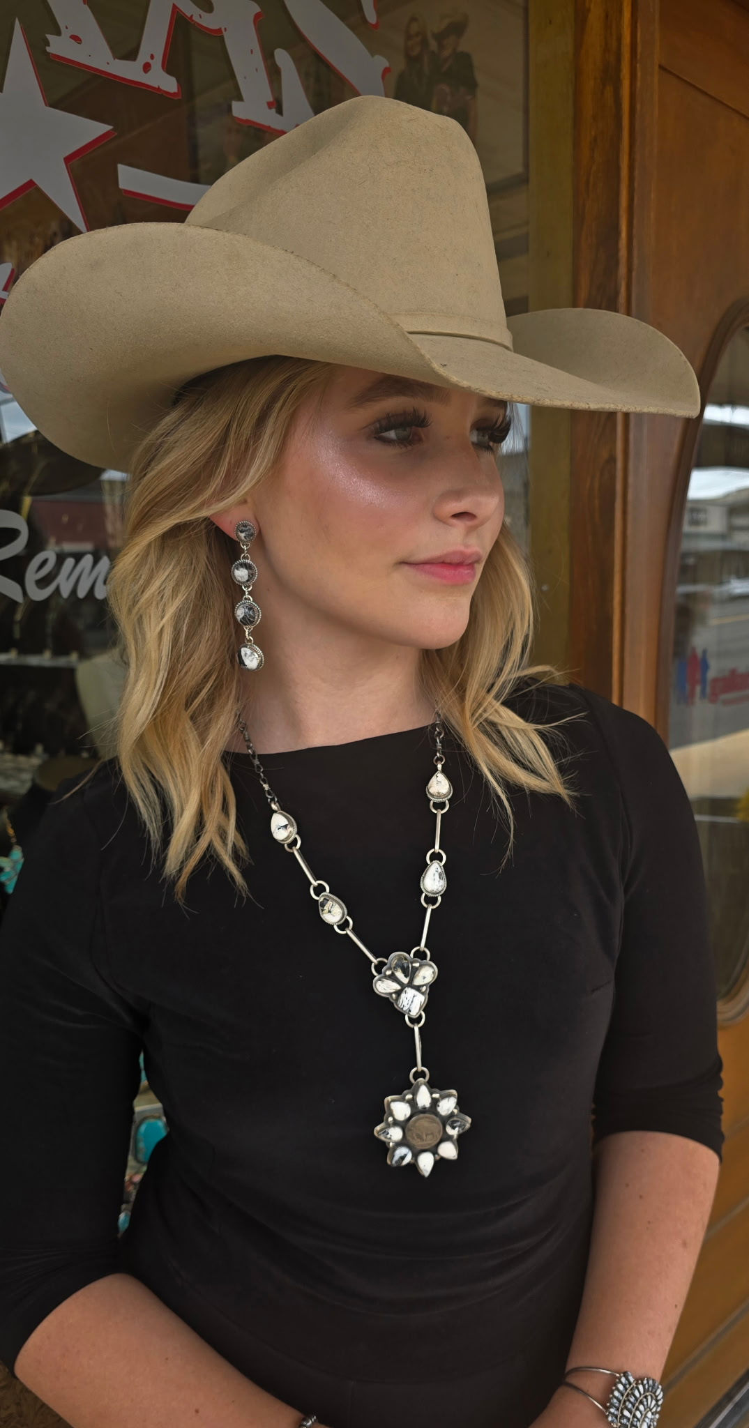 White Buffalo “Buffalo Nickel” Statement Necklace