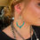 Thumbnail: Sterling Silver Turquoise Hoop “Statement” Earrings