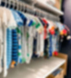 hanging baby clothes