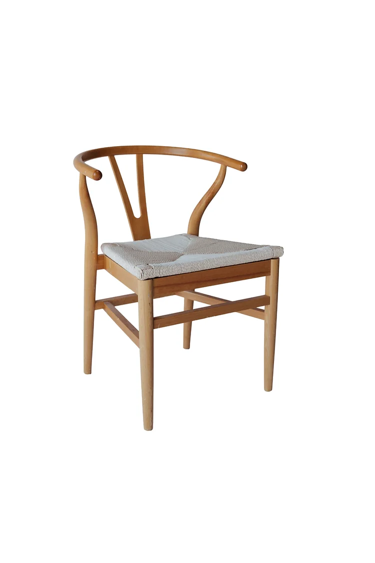 Natural Wishbone Dining Chair Raffia Cushion [QTY 200] southwestteepee