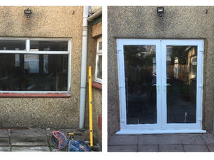 Turning an Existing Window into French Doors