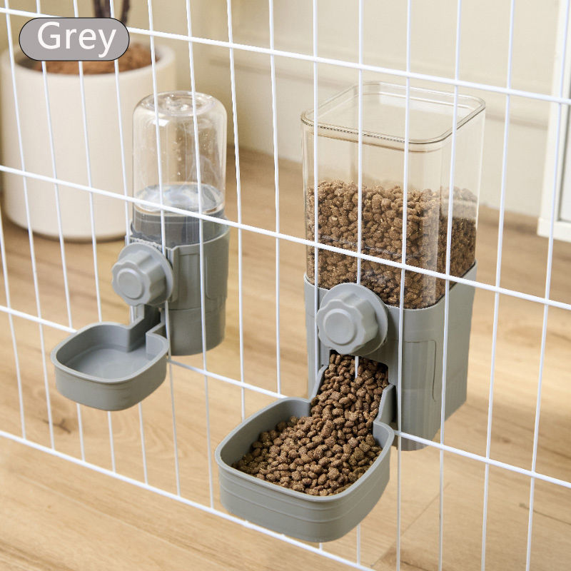 Thumbnail: Automatic Pet Feeder Waterer Dog Cat Hanging Cage Bowl，Suitable for Small Pupp