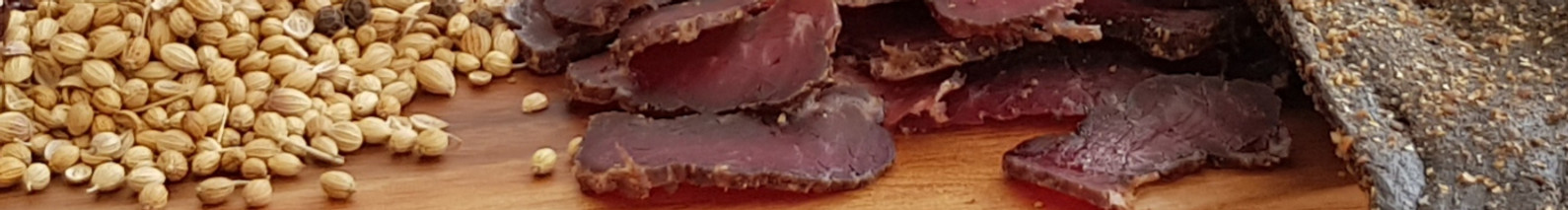 Sliced traditional biltong with natural ingredients