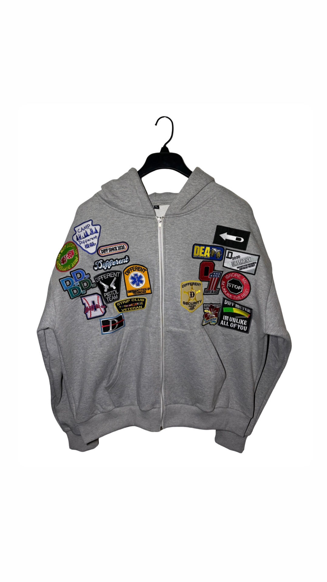 DIFF Patches Zip Up