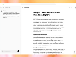 Canvas: ChatGPTによる執筆とコーディングのための新しい共同インターフェース