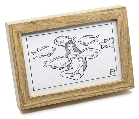 femme et chromis verts