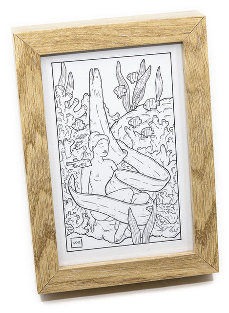 femme-corail et murene