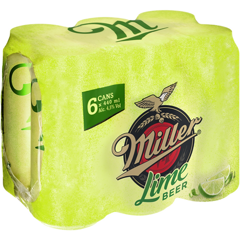 MILLERS GENUINE DRAFT LIME 440ML CAN X 6 | Booze Town