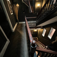 Oak herringbone wood flooring laid in Chester rental apartments