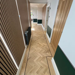 traditional solid oak herringbone installation Ormskirk